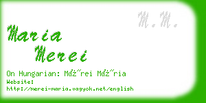 maria merei business card